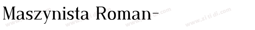Maszynista Roman字体转换